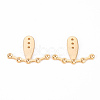 Brass Stud Earring Findings KK-Q766-016-NF-1