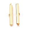 304 Stainless Steel Slide On End Clasp Tubes X-STAS-C044-08D-G-1