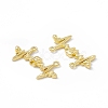 Rack Plating Brass Connector Charms KK-B065-25G-3