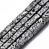 Electroplated Natural Lava Rock Beads Strands G-T114-63-2