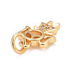 Eco-Friendly Brass Micro Pave Cubic Zirconia Pendants KK-M225-15G-3