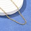Ion Plating(IP) 304 Stainless Steel Figaro Chain Necklaces STAS-K168-01G-1