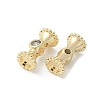 Brass Micro Pave Cubic Zirconia Beads KK-U052-19G-2
