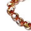 Handmade Gold Foil and Silver Foil Lampwork Flat Round Beads FOIL-C001-02D-3