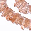 Natural Crackle Quartz Crystal Dyed Beads Strands G-I345-05H-3