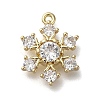 Rack Plating Brass Micro Pave Cubic Zirconia Pendants KK-M014-10A-G-1