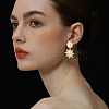 20Pcs Brass Stud Earring Findings KK-BBC0023-12-5