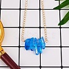 Irregular Natural Quartz Crystal Beads Pendant Necklace for Wonen NJEW-SW00009-3