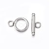 Tarnish Resistant 201 Stainless Steel Toggle Clasps STAS-F174-02P-A-1