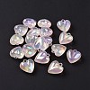 UV Plating Luminous Transparent Acrylic Beads OACR-C001-05-3