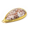 Natural Cherry Blossom Agate Big Pendants KK-G409-03G-4