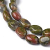 Natural Unakite Round Beads Strands G-Z006-A18-2