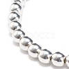 Synthetic Hematite Round Beaded Stretch Bracelet BJEW-JB08582-02-4