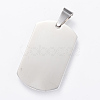 Non-Tarnish 304 Stainless Steel Stamping Blank Tag Pendants X-STAS-R090-33-2