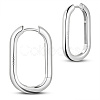 Rhodium Plated 925 Sterling Silver Hoop Earrings JE834A-02-1