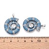 Brass Micro Pave Clear Cubic Zirconia Enamel Pendants KK-T071-28P-01-3