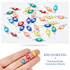 Unicraftale 60Pcs 6 Colors 304 Stainless Steel Enamel Connector Charms STAS-UN0046-74-3