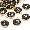 Golden Plated Alloy Charms LS-ENAM-S118-02P-4