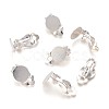 Brass Blank Base Clip-on Earring Cabochon Setting KK-M019-03S-4