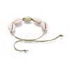 Adjustable Waxed Cotton Cord Braided Bead Bracelets BJEW-JB05121-02-4