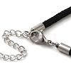 Milan Cord & 304 Stainless Steel Bracelets Making MAK-H004-02D-P01-3