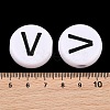 Opaque White Acrylic European Beads AC-CBA3BDD-01V-3