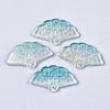 Transparent Spray Painted Glass Pendants GLAA-R212-01-A03-1