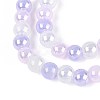 Electroplate Glass Beads Strands X-EGLA-N019-6mm-01-3