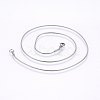 Non-Tarnish 304 Stainless Steel Snake Chain Necklaces NJEW-E122-32C-1