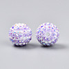 Stripe Pattern Resin AB Rhinestone Round Beads RESI-S313-18x20-16-2
