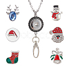DIY Interchangeable Christmas Office Lanyard ID Badge Holder Necklace Making Kit DIY-SC0022-02-1