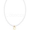 Imitation Pearl with Stainless Steel Pendants Necklaces NJEW-LP0001-51C-G-1