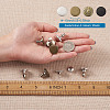 16sets 4 Styles Iron Button Pins for Jeans PALLOY-KS0001-07-15
