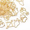 Zinc Alloy Open Back Bezel Pendants PALLOY-D580-05G-1