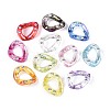UV Plating Transparent Acrylic & Rhinestone Beads TACR-T029-02M-1