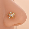 316L Surgical Stainless Steel Clear Cubic Zirconia L-Shaped Nose Rings WG09863-08-1