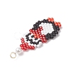 Christmas Glass Seed Beaded Penguin Pendants PALLOY-MZ01044-01-4