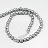Electroplate Non-magnetic Synthetic Hematite Beads Strands G-J169C-3mm-07-2