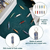 40Pcs 10 Styles Natural Mixed Gemstone Copper Wire Wrapped Column Connector Charms PALLOY-HY00040-5