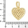 Brass Micro Pave Cubic Zirconia Pendants X-KK-P293-06G-3