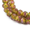 Handmade Gold Sand Lampwork Beads Strands LAMP-R141-10mm-23-3