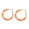 PVD Vacuum Plating 201 Stainless Steel Enamel Hoop Earrings for Women EJEW-B016-33H-4