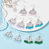 Cloud Brass Chandelier Earrings EJEW-JE05477-2