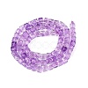 Crackle Transparent Glass Beads Strands GLAA-N062-4mm-09-3
