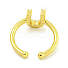 Rack Plating Brass Open Cuff Rings for Women RJEW-F162-01G-U-3