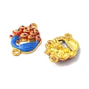 Alloy Royal Blue Enamel Connector Charms FIND-U033-02G-2