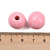 Christmas Printed Schima Wood European Beads WOOD-I015-01A-2