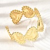 Heart Brass Cuff Bangles for Women BJEW-Z163-01G-3