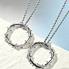 Brass Crystal Rhinestone Crown of Thorns Pendant Alloy Rope Chain Necklaces WGA61EE-01-1