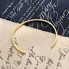 Ion Plating(IP) 304 Stainless Steel Cuff Bangles BJEW-K173-02G-4